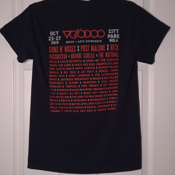 Voodoo Fest 2019 USED Shirt (S, New Orleans, Guns N' Roses, Post Malone, Beck) - Picture 7 of 7
